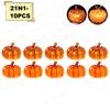 1/2/6/10PCS LED Glowing Pumpkin Halloween Decorations Lantern Costume Props Desktop Ornament for Party Home