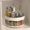 Multi-Cell 360° Rotating Spice Organizer Plastic Cosmetics Storage Tray  for Home