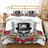 Costume de lit imprimé crâne 3D, housse de couette, vêtements de maison, cadeau pour enfants, couette en microfibre, housse de couette respirante