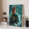 Disney 5D DIY Diamond Painting Ariels Little Mermaid Rock and Wave Illustration Embroidered Mosaic Cross Stitch Home Decor Gift Craft