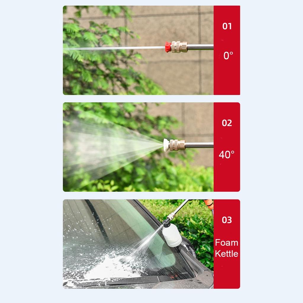 800W High Pressure Washer Spray Water Guns Cleaner Car Wash Pressure Water Nozzle Cleaning Machine Home ABS + Stainless Steel Cordless Car Washer