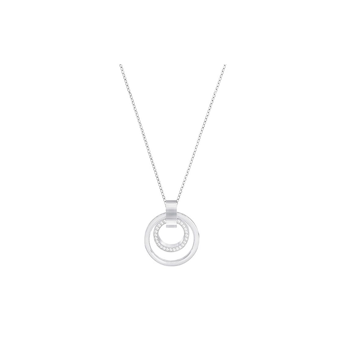 Swarovski Hollow Necklaces Womens White Gold Plated One Size