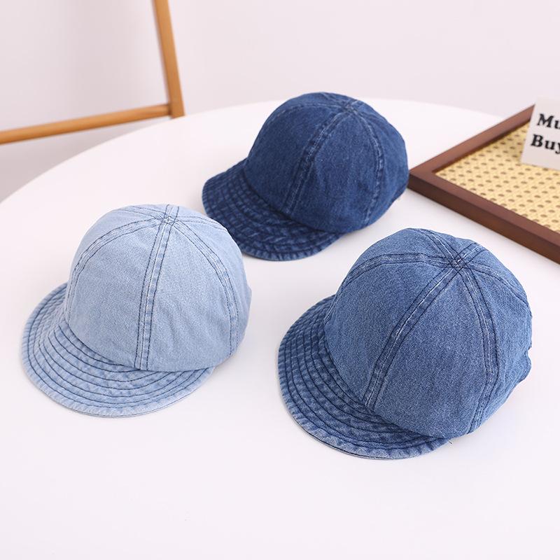 Vintage Kinder Cap Denim Blau Baby Sonnenhüte Sommer Frühling Einstellbar Kinder Baseball Caps für Mädchen Jungen Zubehör 1-3Y