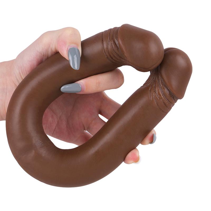 C25 Double Rattlesnake Double-headed Simulation Penis SM Lala Lesbian Double-pointed Adult Sex Products