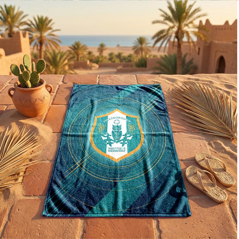 Asciugamano da Spiaggia Tema Sheffield Wednesday Morbido Asciugatura Rapida?Asciugamano Asciutto Per Vacanze Estive Al Mare Nuoto