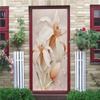 Underwater World Wallpaper 3D Door Sticker Self Adhesive PVC Fish Dolphin Poster For Kids Girls Room Home Door Decoration Murals