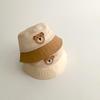 Cute Cartoon Bear Baby Bucket Hat Summer Mesh Breathable Fisherman Cap for Kids Boys Girls Wide-brim Adjustable Sun Hats