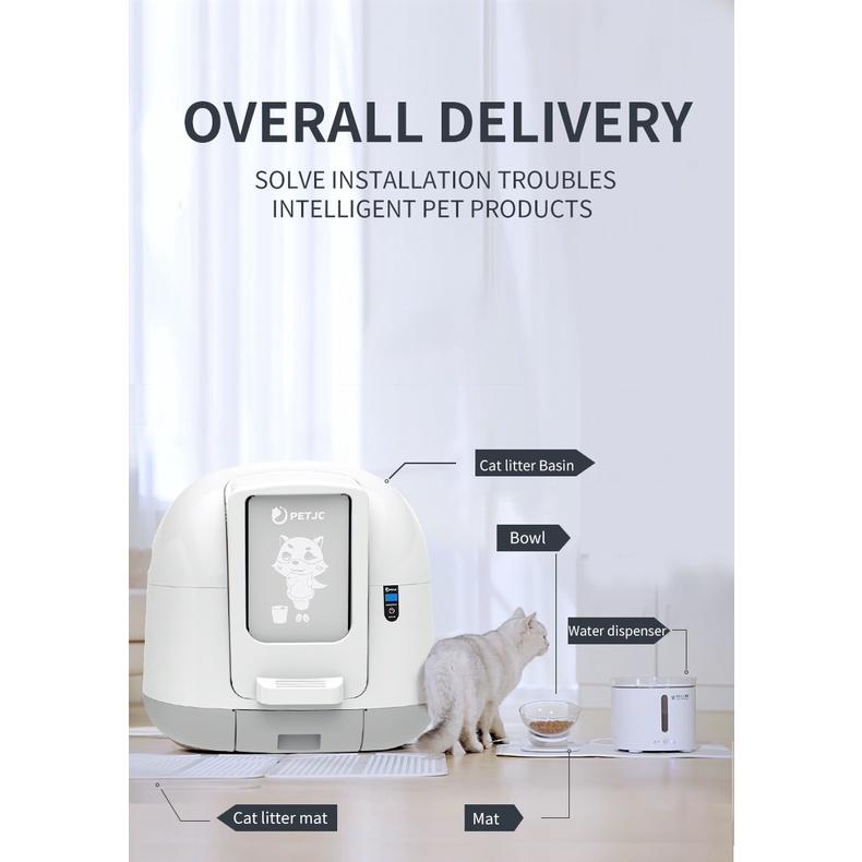 Ultra-Quiet Intelligent Automatic Closed Toilet Induction Cleaning Deodorant Cat Toilet Automatic Cat Litter Box Large New