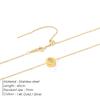 EMANCO Simple Temperament Round Pendant Fashion Classic Design High Quality Stainless Steel Necklace Ladies