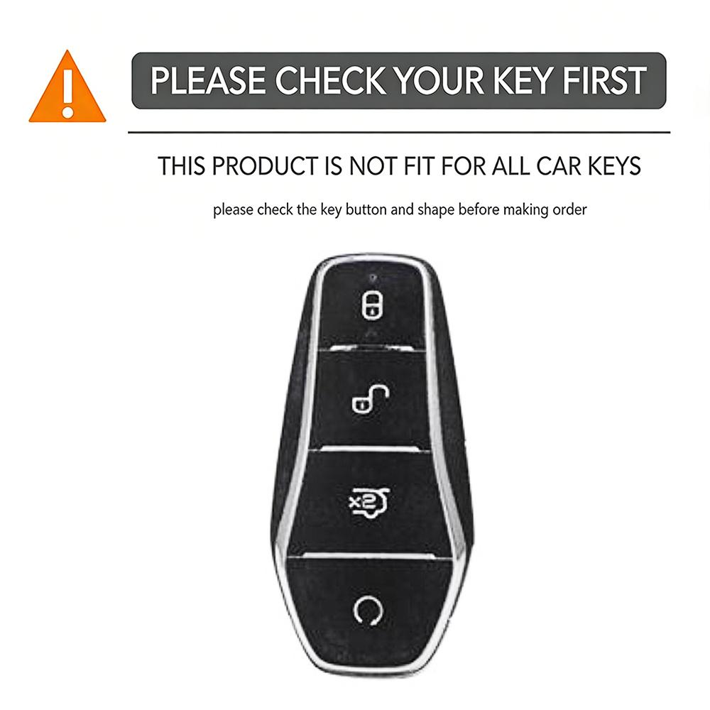 Zinc Alloy Car Key Case Cover Holder Protector Shell For Byd Qin Plusdmi Atto 3 Han Ev Dolphin Auto Interior Accessories