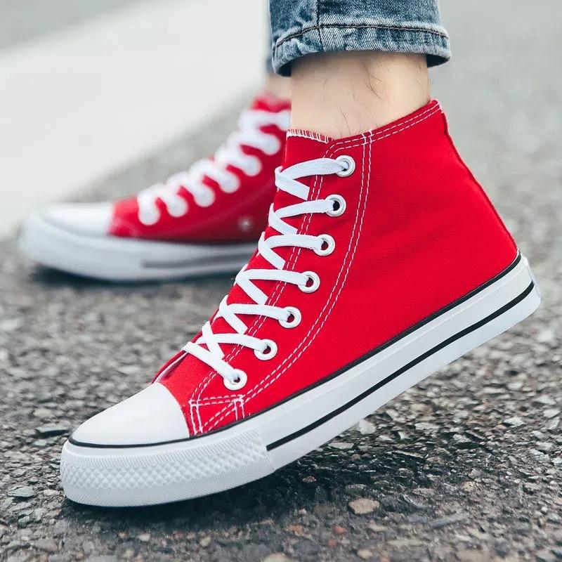 Men's shoes high-top canvas shoes men's spring and autumn student couple Korean version retro Harajuku tide board shoes women's shoes
