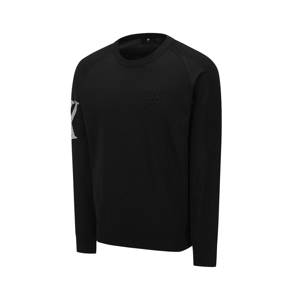 ANEW GOLF Men Logo Crewneck Sweater_Bk