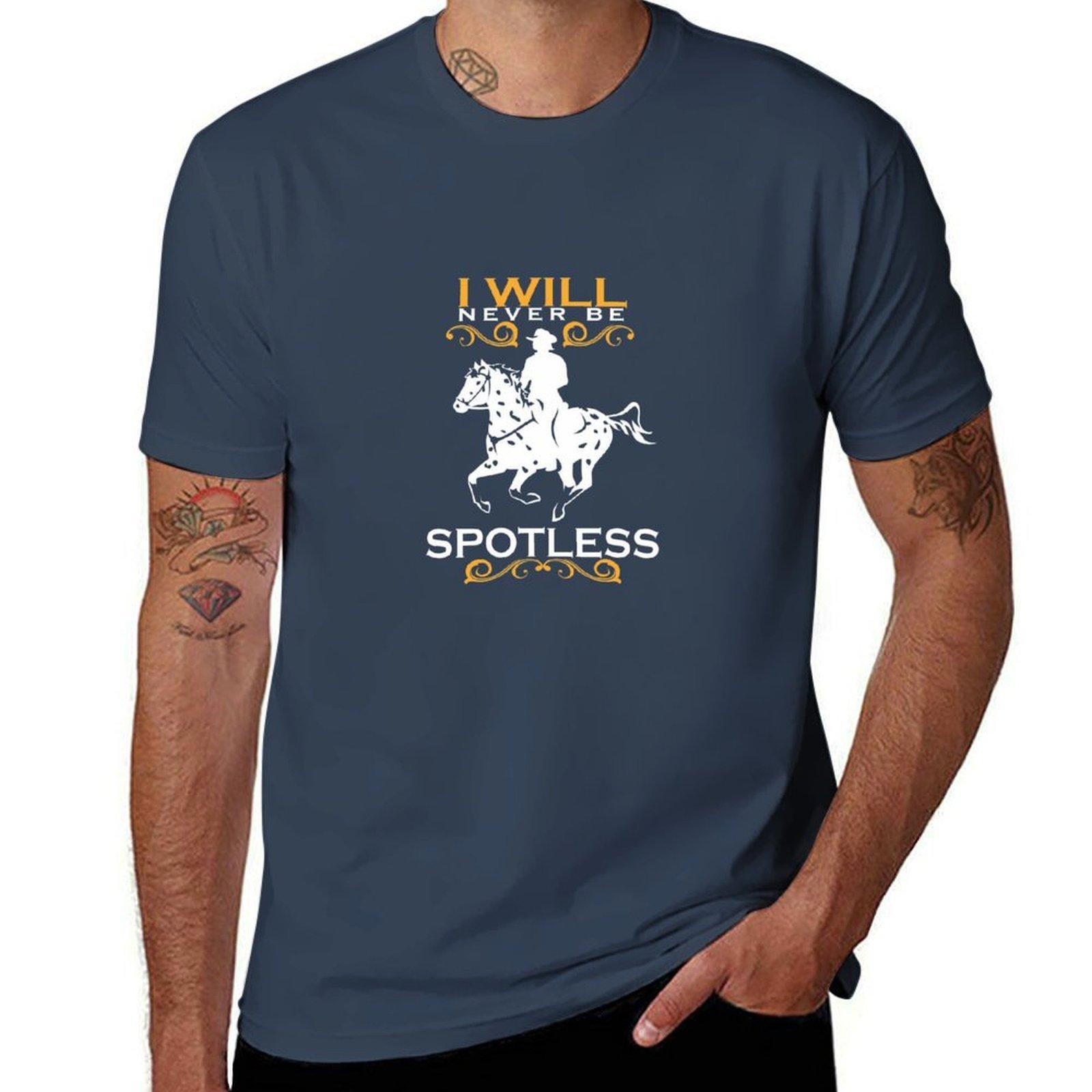 I Will Never Be Spotless Leopard Appaloosa Horse Nickerstickers On Redbubble Tshirt Athletic Quick Dry Tshirt For Unisex S
