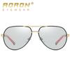 aoron Metal Frame Day Night Vision Photochromic Polarized Sunglasses Outdoor Fashion Design Anti Glare UV400 Driving Fishing Cycling Sport Glasses