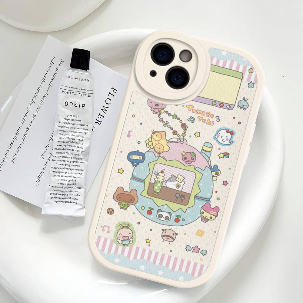 Classic T-Tamagotchi Phone Cover For iPhone 16 15 14 13 12 11 Pro Max Plus Leather Soft Case