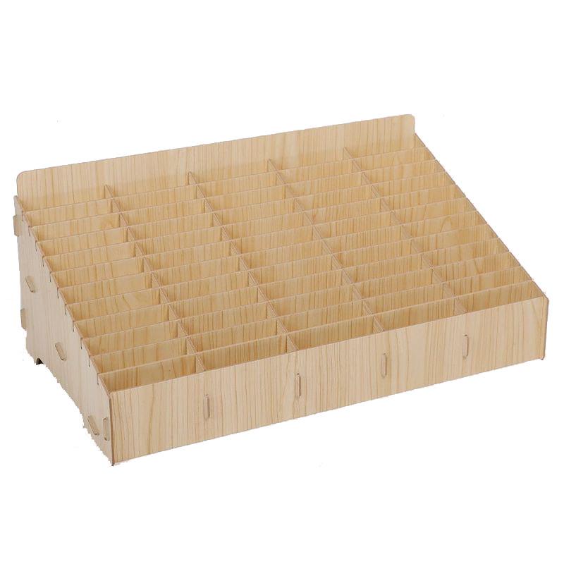 Multi-Compartment Wooden Desktop Organizer for Phones, Cables, and IDs