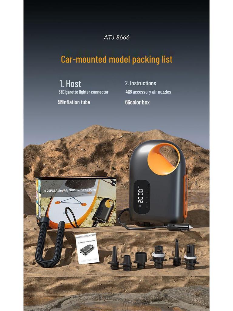 Portable Electric Air Pump for Outdoor Kayaks, Paddle Boards, Cars & Travel Tents