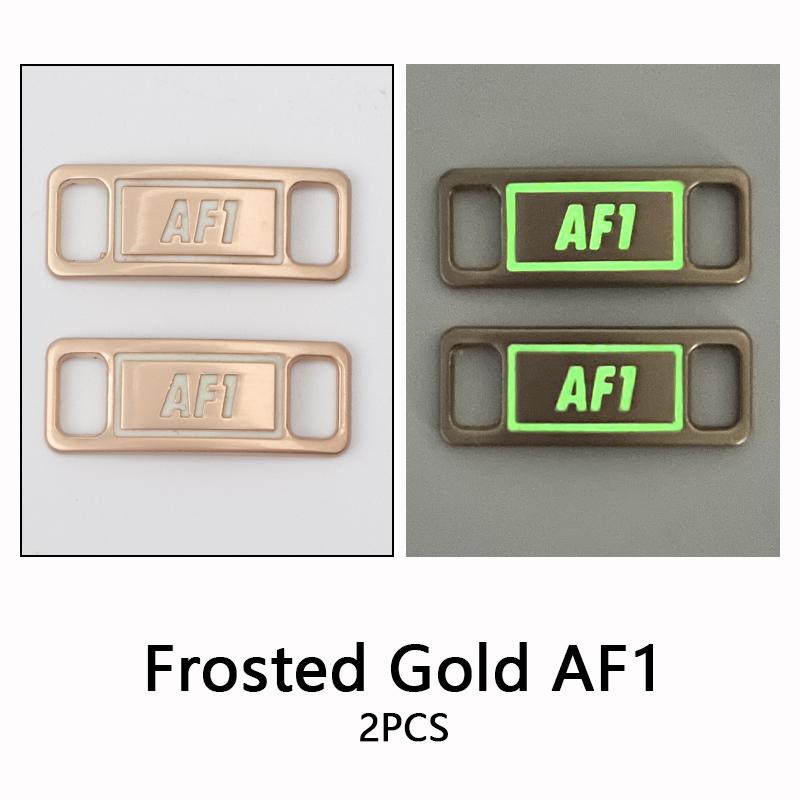 New AF1 Luminous Shoelaces Buckle Sneaker Decorations Glowing Metal Lock for Shoelace DIY Laces Chapa Shoe Accessories 2pcs/pair