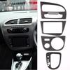 For Mazda MX-5 2016+ Matte Real Carbon Fiber Center Control Gear Shift Panel Multimedia Panel Cover Steering Wheel Frame Sticker