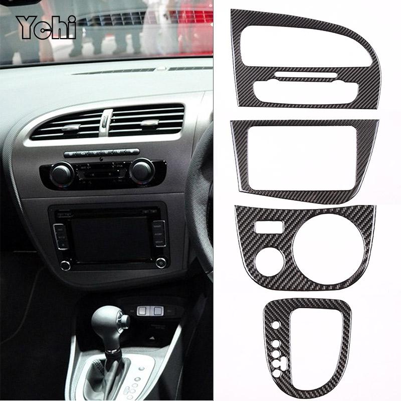 For Mazda MX-5 2016+ Matte Real Carbon Fiber Center Control Gear Shift Panel Multimedia Panel Cover Steering Wheel Frame Sticker