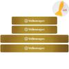 4Pcs Car Door Carbon Fiber Sill Scuff Plate Decoration Sticker For Volkswagen GTI Golf Caddy Passat CC Lavida Sagitar Scirocco CWT1