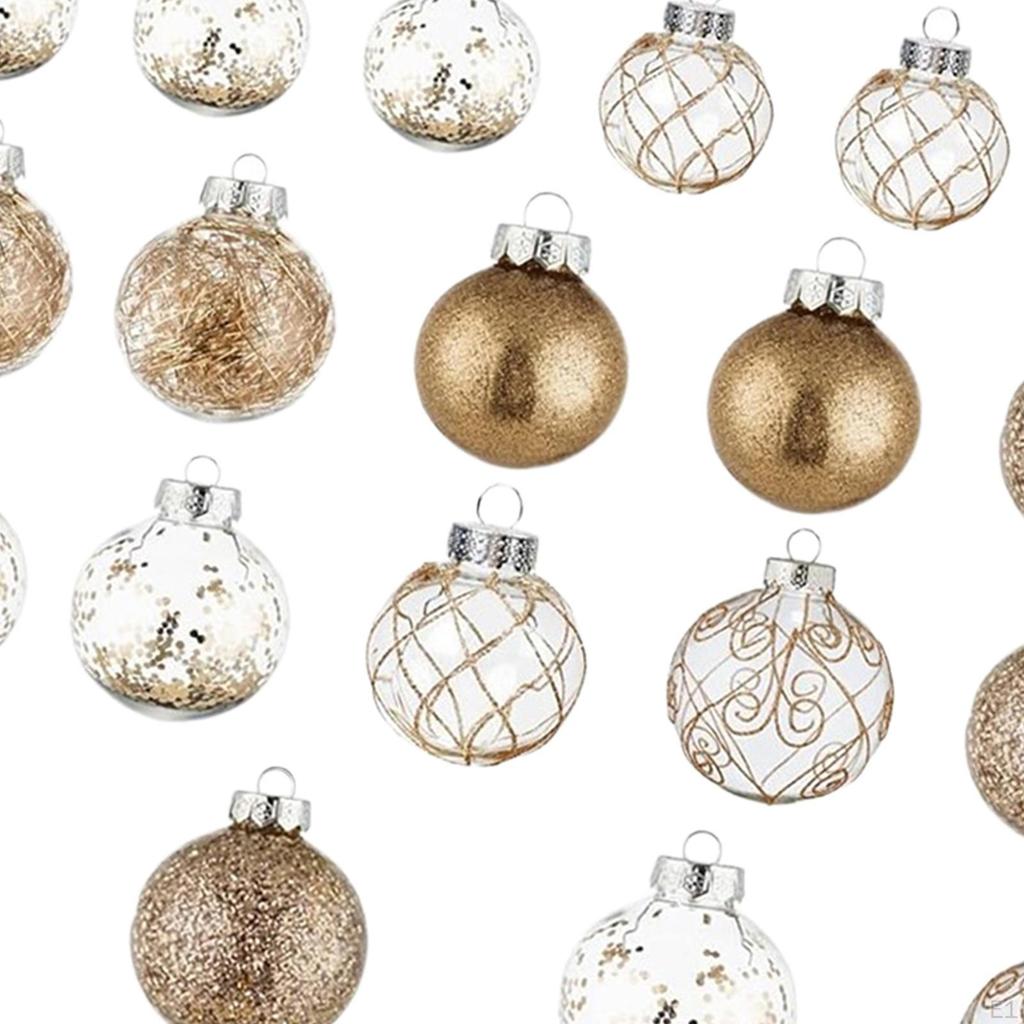 30 Pieces Christmas Tree Decorations Ball Ornaments Decorative Hanging Baubles Charm
