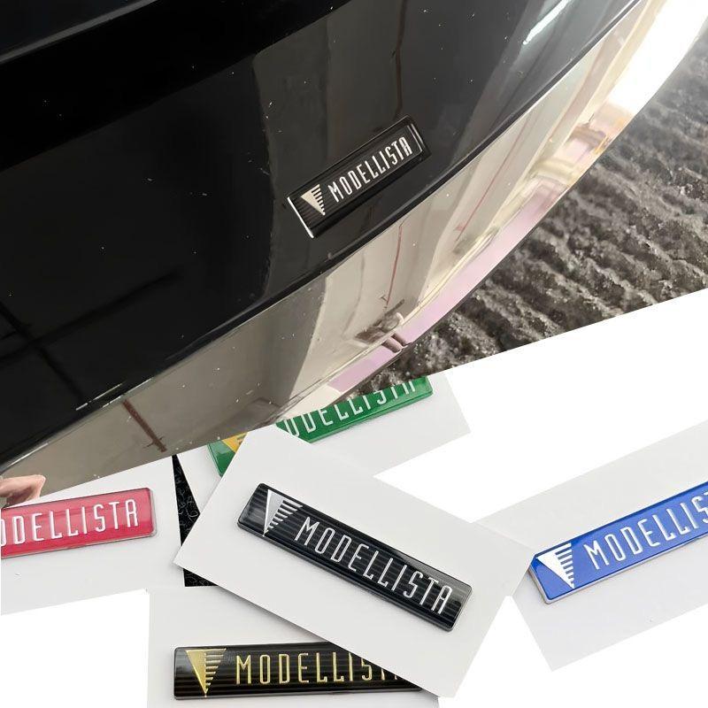 1Pcs MODELLISTA Emblem Logo Rear Trunk Front Grill Fender Side Badge Sticker Styling Accessories