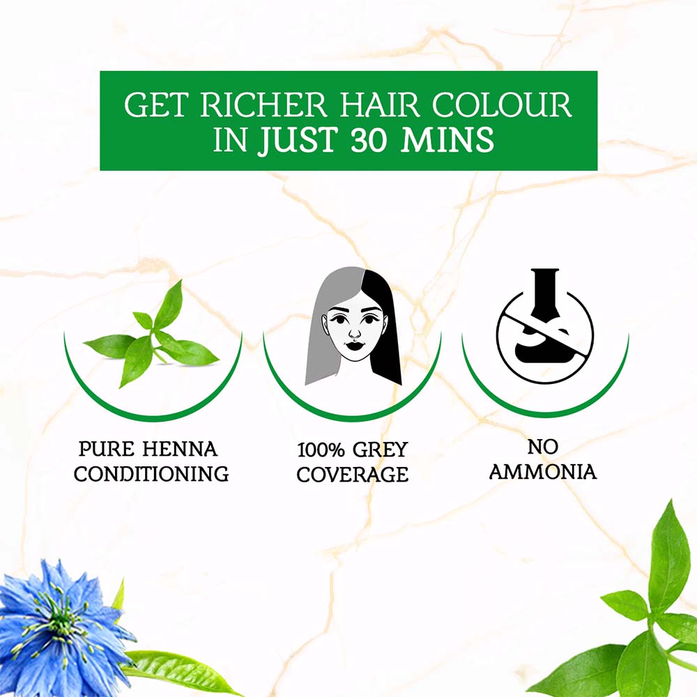 Henna Haarfarbe - Naturschwarz 2er-Pack - Vatika Naturals