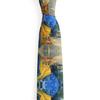 Fashionable Vintage  Oil Painting Print Tie For Men and Women Silk Fabric Comfortable Long Tie 13 Unique Patterns