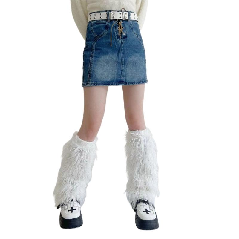 Plüsch-Beinwärmer Heiße Mädchen-Accessoires Hohe Wadenstiefel-Socken Abdecksocken