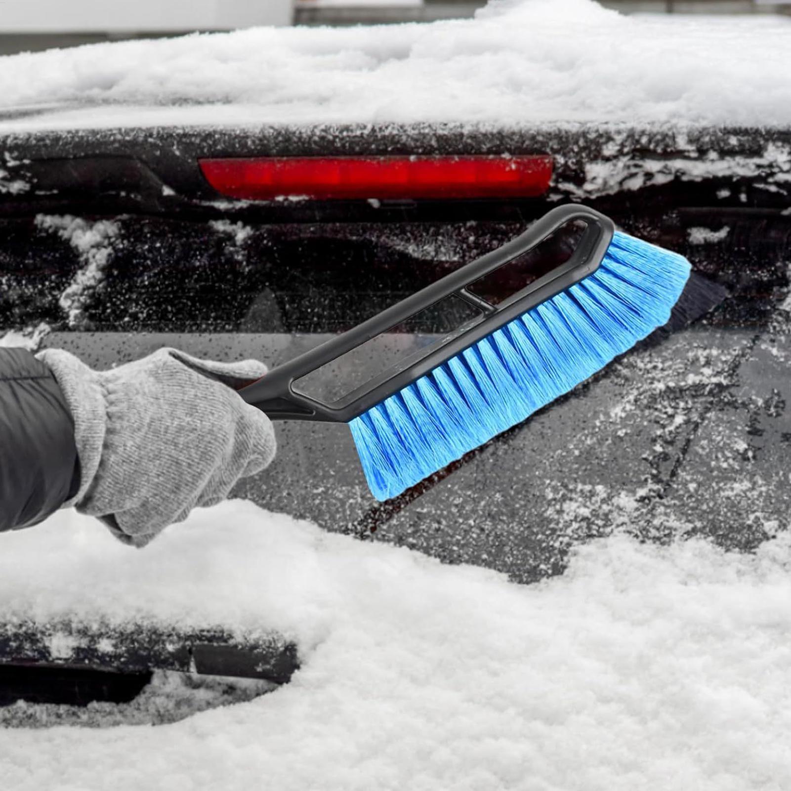 Snow Brush For Car 36-inch Extendable Shovel Broom Detachable Windshield Scraper With Scratch Free Bristle Head For Trucks SUV