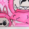 Kids Boys Girls Anime Cartoon Labubu Print Casual Short Sleeves T-shirt Shorts Clothes Set