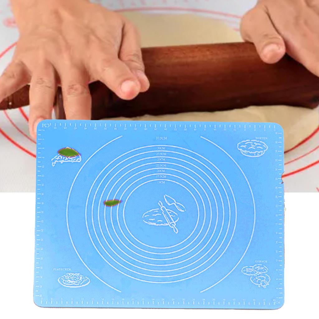 Non Stick Silicone Pastry Mat Thick Silicone Baking Mat with Msurements for Baking Rolling Pastry Dough Pizza