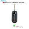 Leather Car Key Case 3 Button Folding Remote Control Protect Cover For Fiat 500 500L 500X Brava Punto Ducato Fiorino Panda Stilo