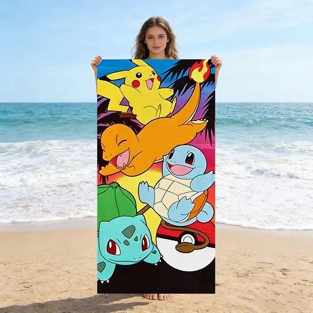 P-Pokemon Multi Use Beach Towel, Quick Dry Super Absorbent Soft for Yoga Pool Home Sports Travel, Gift for Friends