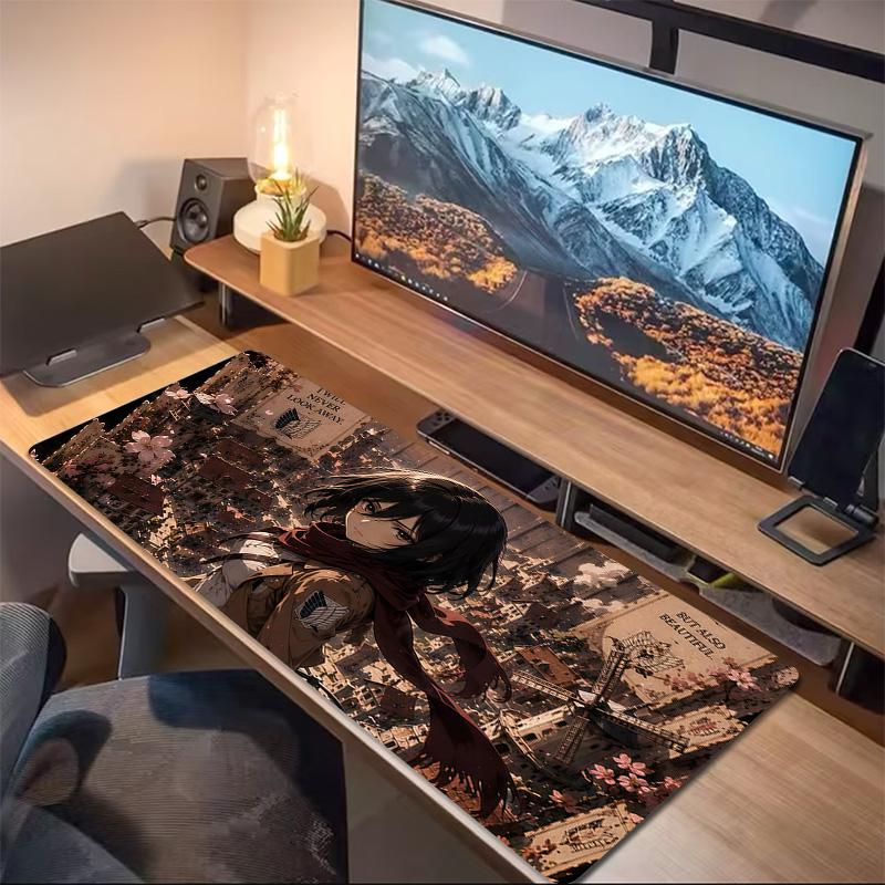 Attack On Titan Print  Cushion Non-slip Laptop Tablet Big Mousepad XXL Mat Mini PC Playmat With Lock Edge