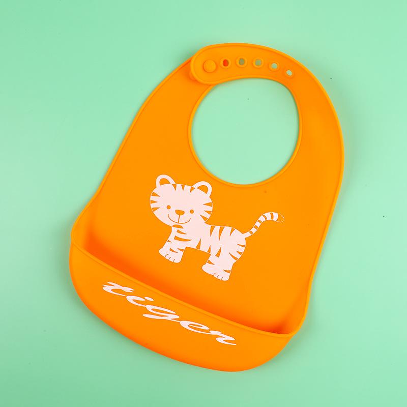 Waterproof Silicone Cartoon Bibs for Babies and Toddlers: Leak-Proof, Food-Grade Meal and Drool Protection