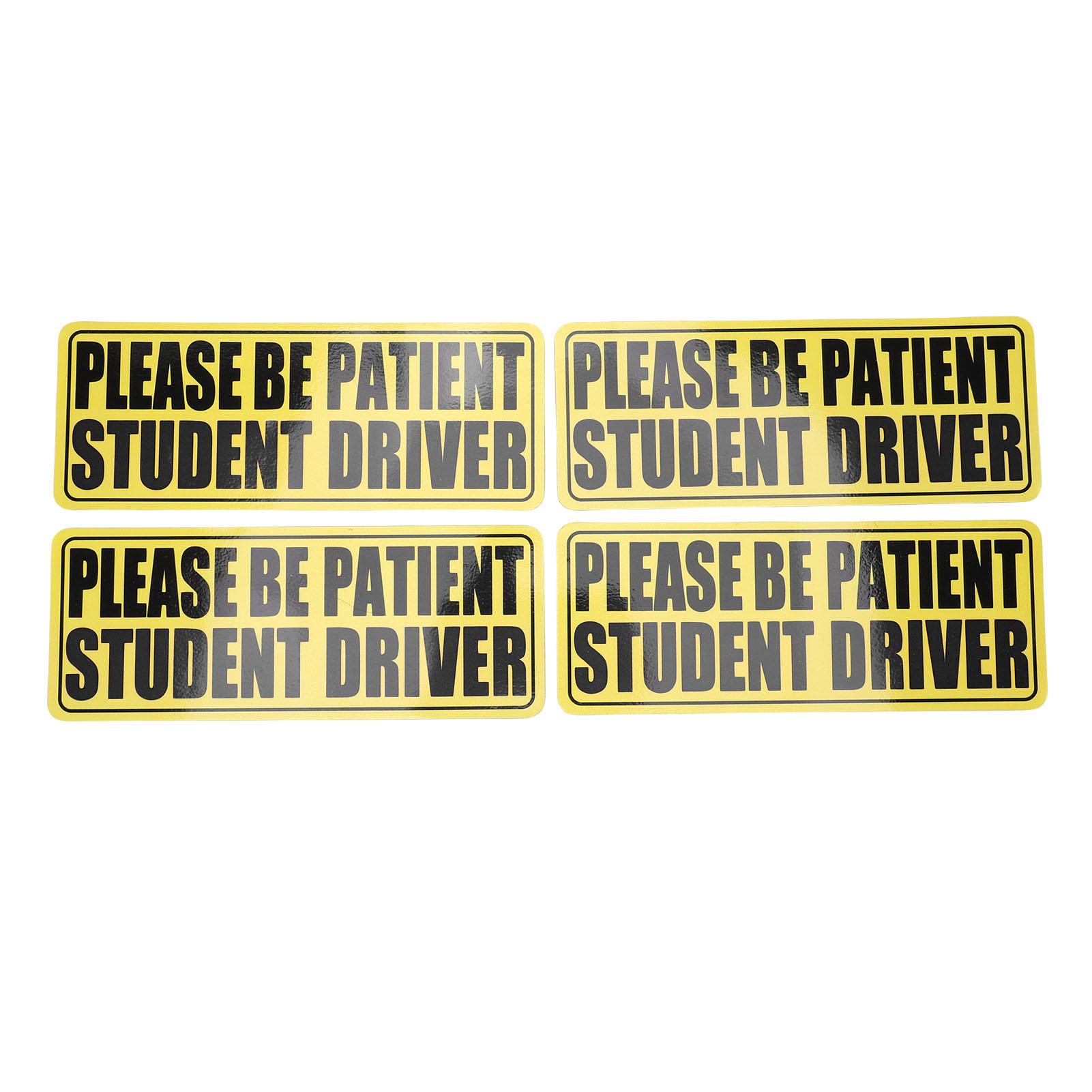 

4PCS New Drivers Sticker Warning Magnetic Student Driver Sign Reflective Novice Driver Decal for Vehicles