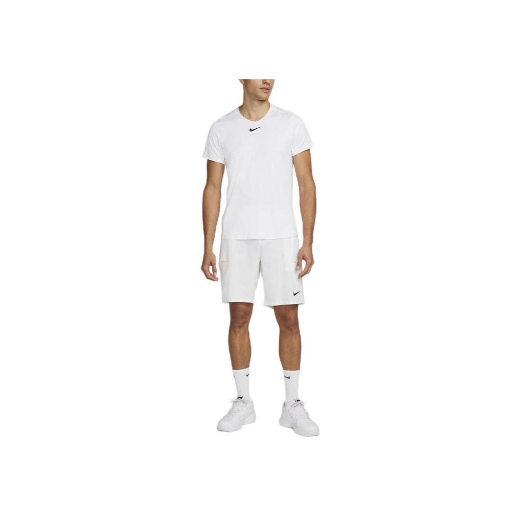 Nike Solid Color Logo Crew Neck T-Shirt Men Tops White DD8317-100