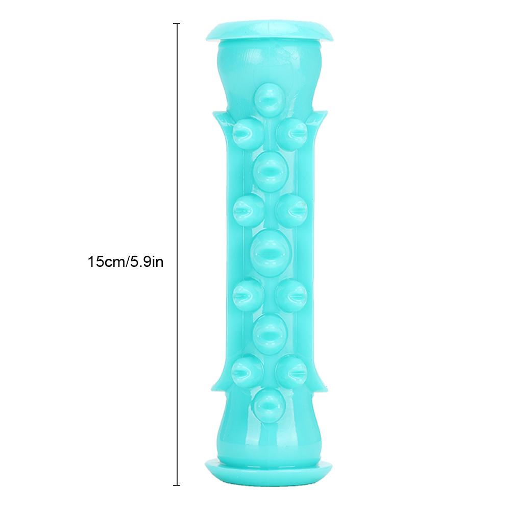 Pet Dog TPR Safety Molar Cleaning Tooth Rod Puzzle Training Playing Biting Toothbrush Toylake blue