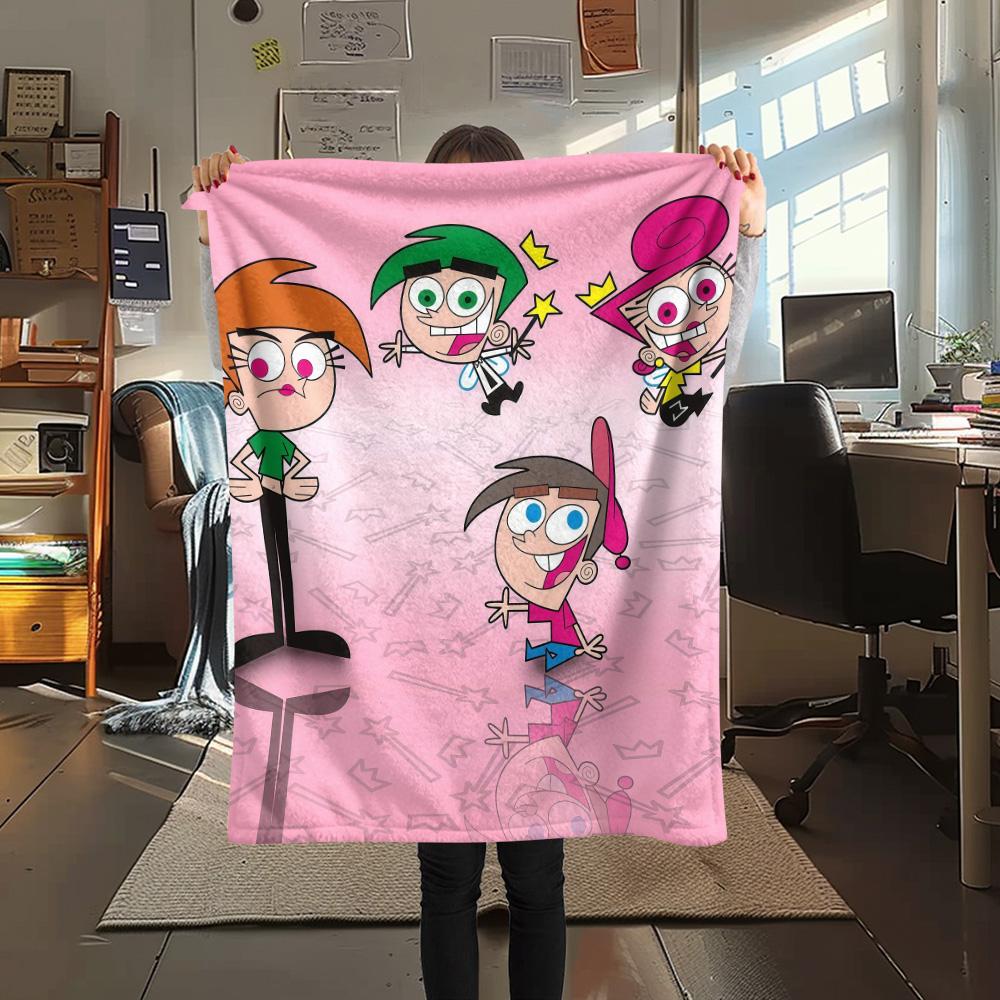 The Fairly OddParents Flannel Blanket, High Quality Comfortable for All Seasons, Home Decor, Warmth and Comfort