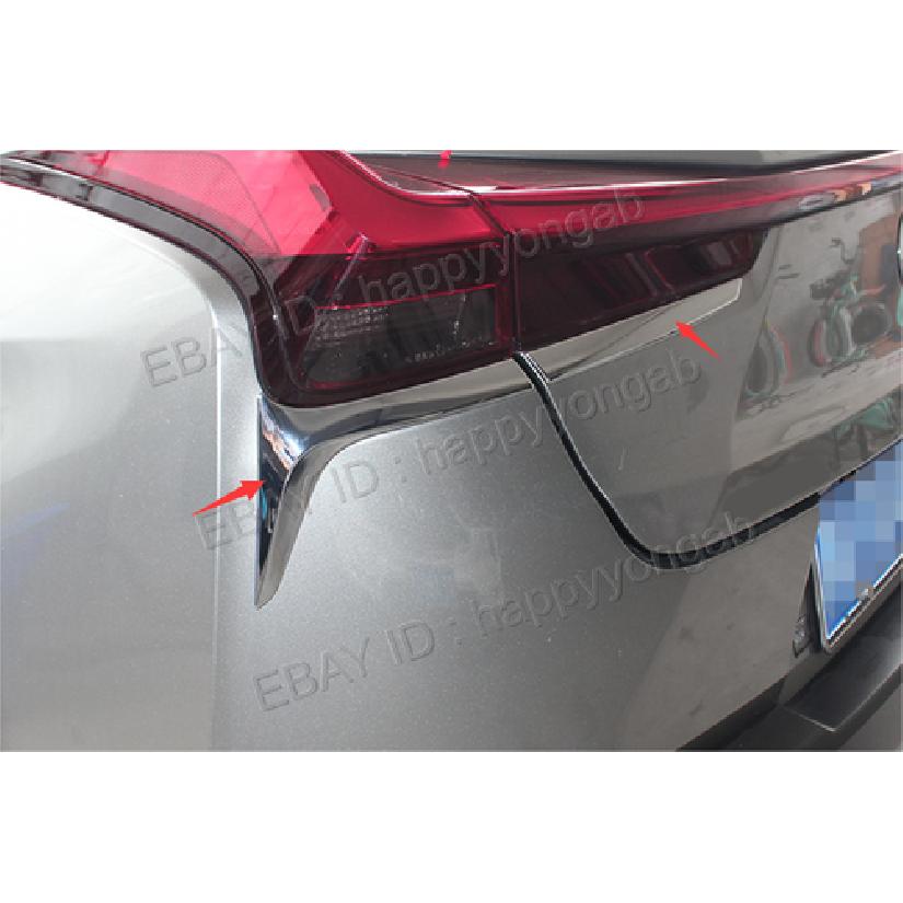 4x Rear Light Tail Eyelid Lamp Cover Trim For -2024 Lexus UX 200 250h Chrome