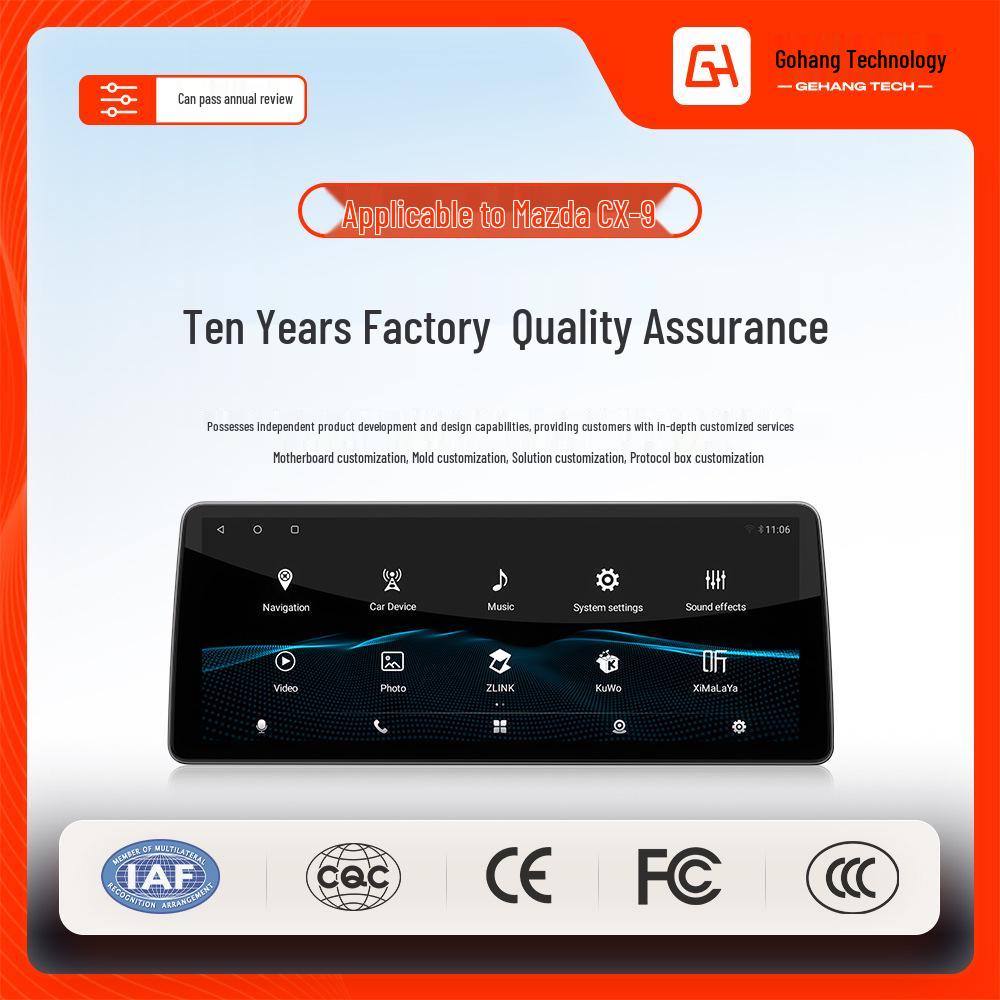 

12,3 Android центральна консоль навігації для Mazda CX-9 (2016-2024 роки) 4+64