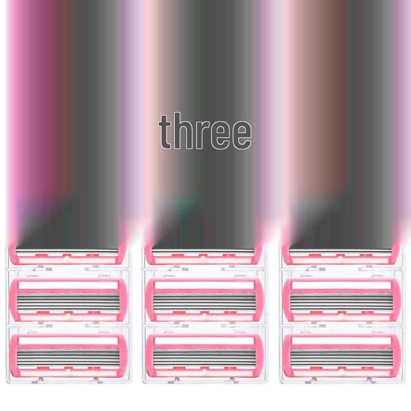 Women's Six-Layer Pink Razor Shaver and Epilator