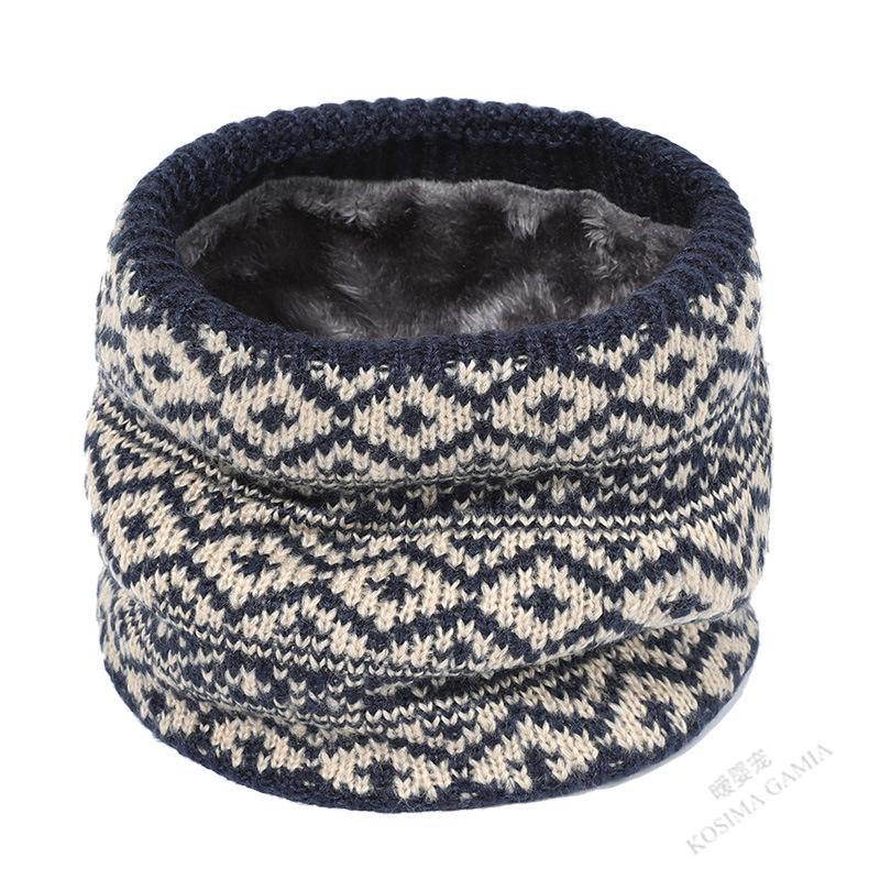 

Fashion Knitted Fleecing Thickening Neckerchief Winter Warm Muffler for Women Men Outdoor Ski Face Mask Soft Windproof Warm