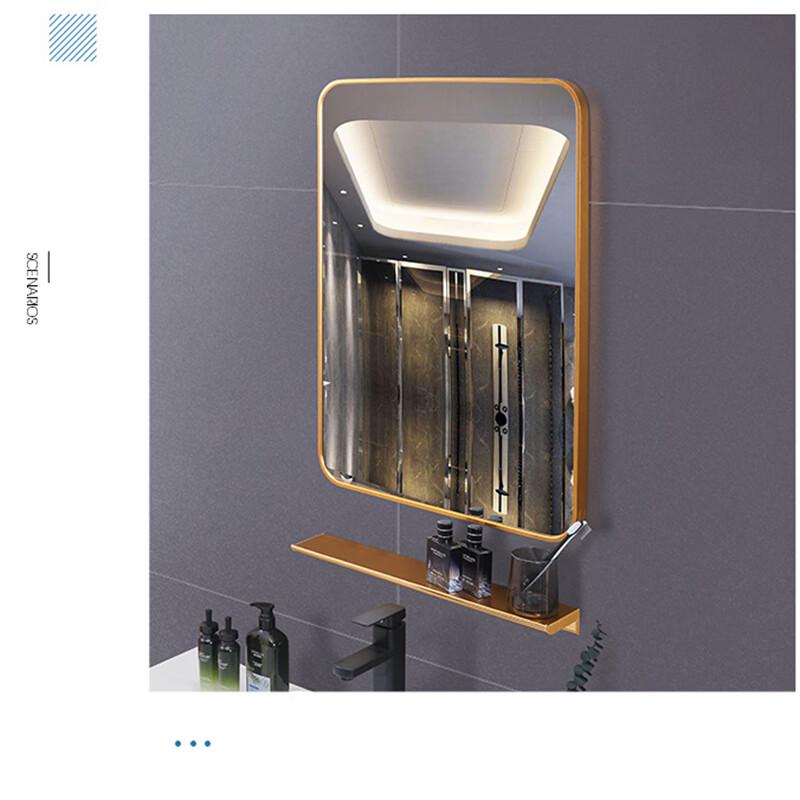 BMEIHOUS Gold Metal Frame Wall Mirror