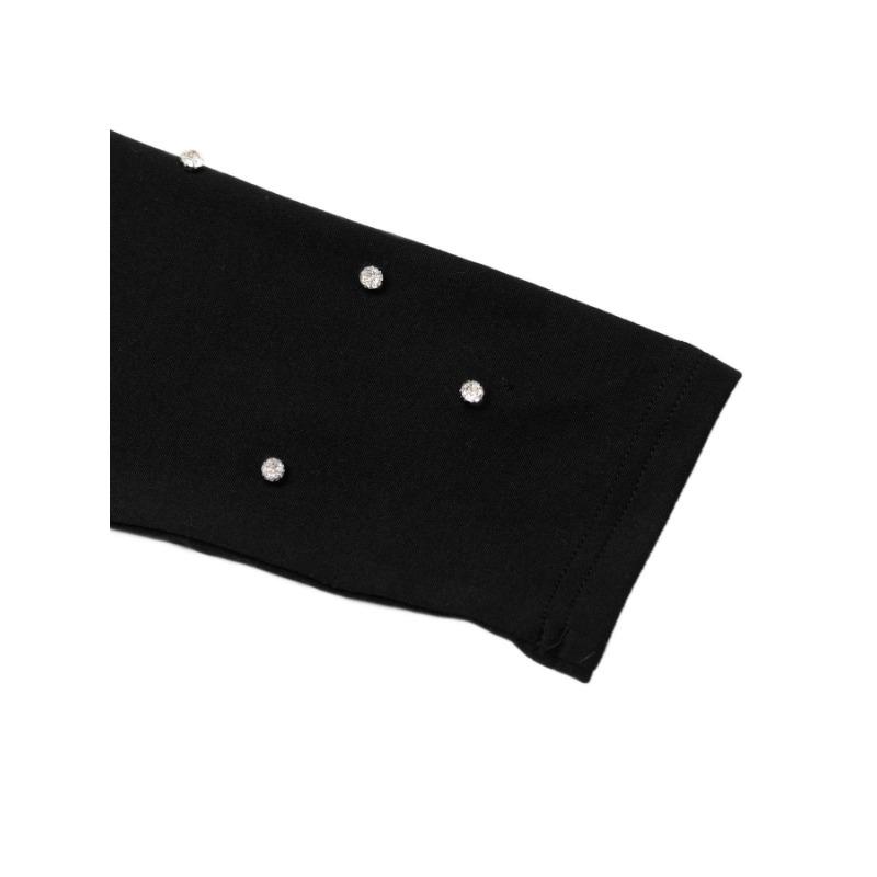 YYFS Women's Fashion Casual Polka Dot Print Spring Fall Long Sleeve Oblique Collar Bodysuits