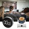 Minuteur de cuisine rond élégant, Outil de gestion du temps rotatif avec lumière LED, Pour la cuisine, la pâtisserie, le sport, Essentiel pour le dortoir, Cadeau créatif pour la fête des mères