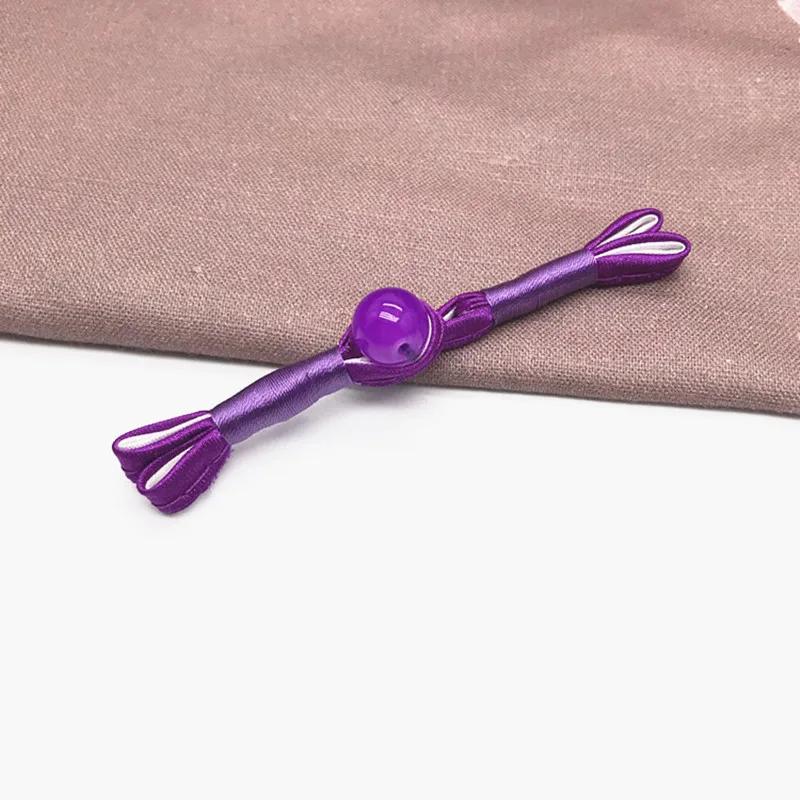 Imitation Jade Beads Cloth Button, Chinese Frog Closure Buttons, Knot Fastener, Decorative Cheongsam, 5 Pairs