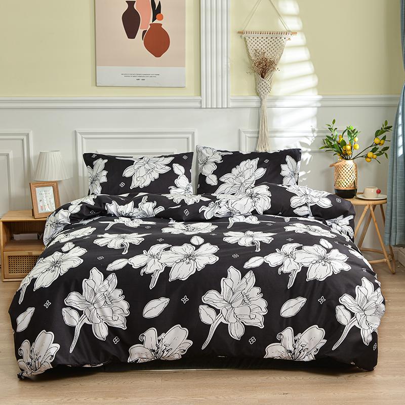 Black White Deer Animals Bedding Set Queen Double Single Size Duvet Cover Bed Sheet Pillow Case Bed Linen Set